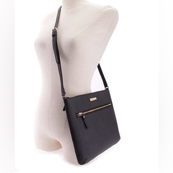 kate spade Laurel Way Rima Crossbody Bag in Black Crossgrain Leather. Pristine. - Picture 6 of 8